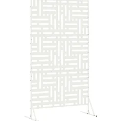 vidaXL Pantalla de Privacidad 100 x 50 x 180 cm Acero White Online
