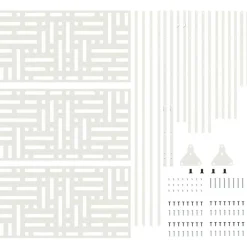 vidaXL Pantalla de Privacidad 100 x 50 x 180 cm Acero White Online