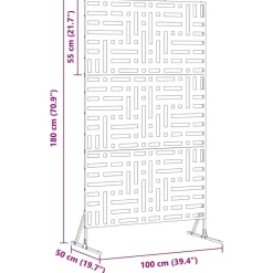 vidaXL Pantalla de Privacidad 100 x 50 x 180 cm Acero White Online