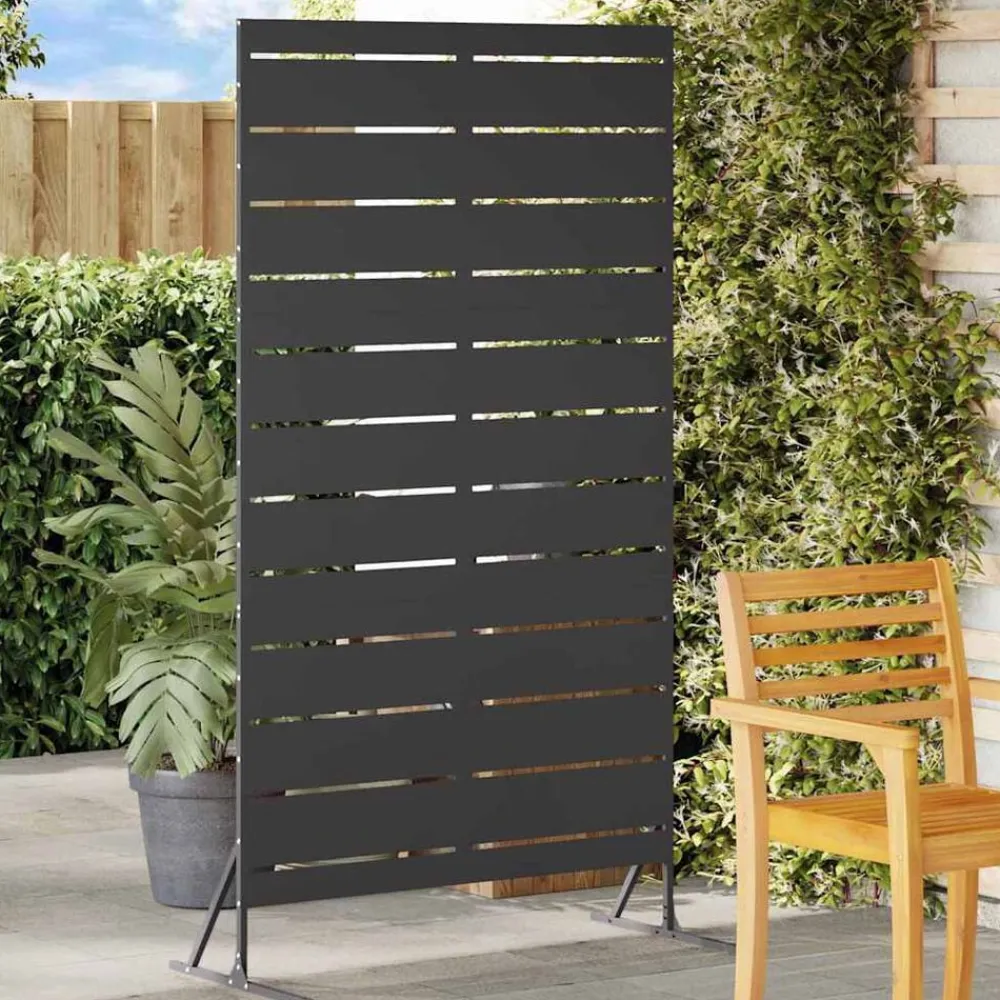 vidaXL Pantalla de Privacidad 100 x 50 x 180 cm Acero Negro Clearance