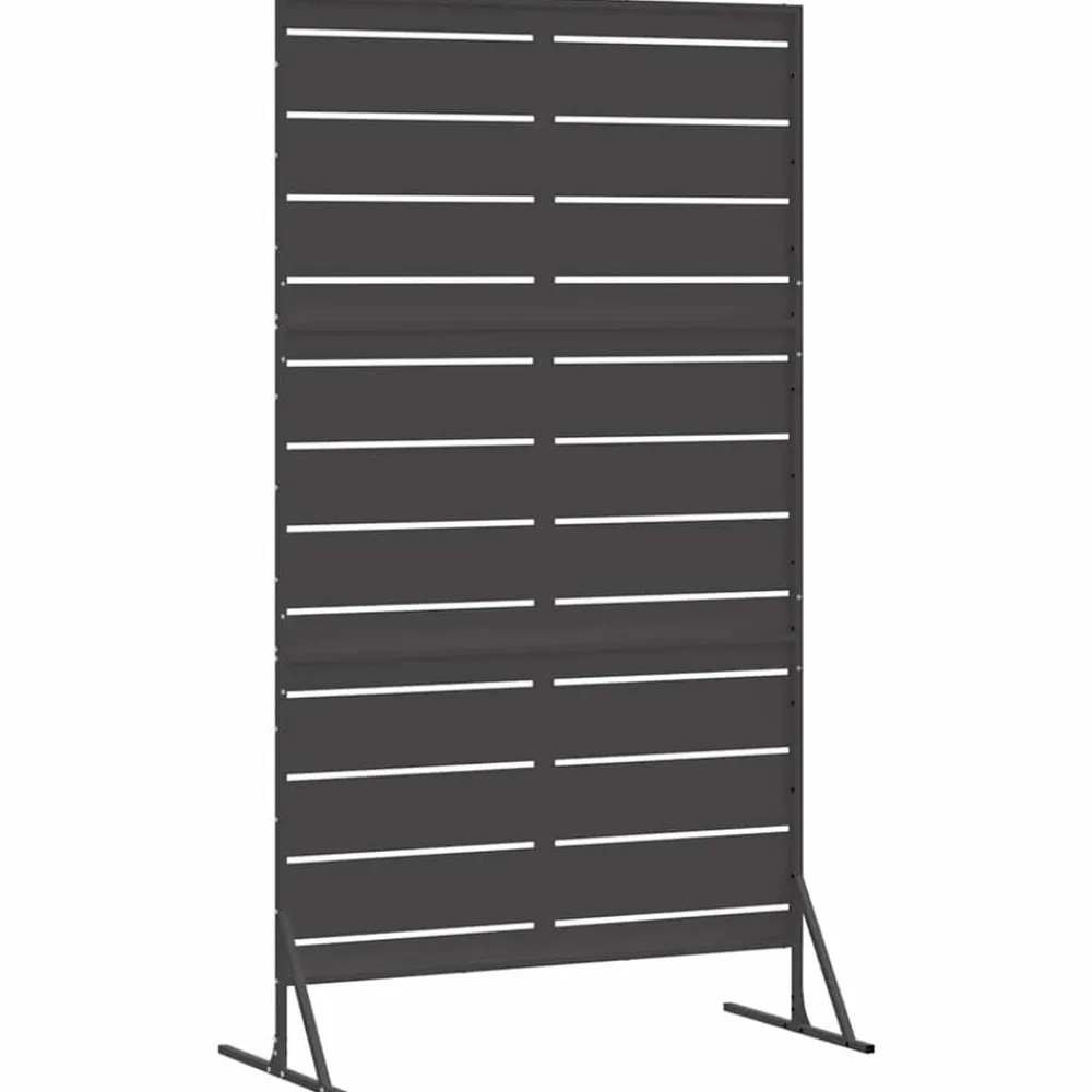 vidaXL Pantalla de Privacidad 100 x 50 x 180 cm Acero Negro Clearance