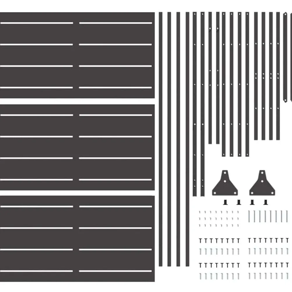 vidaXL Pantalla de Privacidad 100 x 50 x 180 cm Acero Negro Clearance