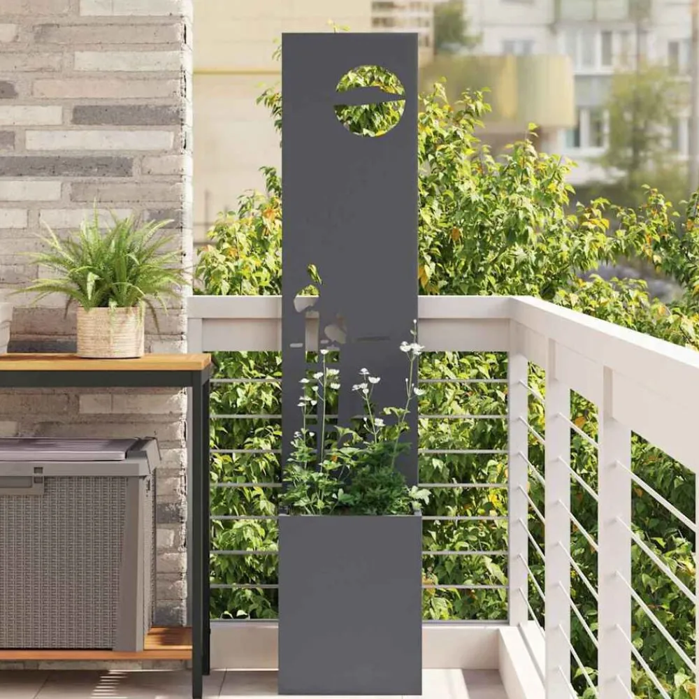 vidaXL Pantalla de Privacidad para Jardín Calado 32 x 140 cm Antracita Sale