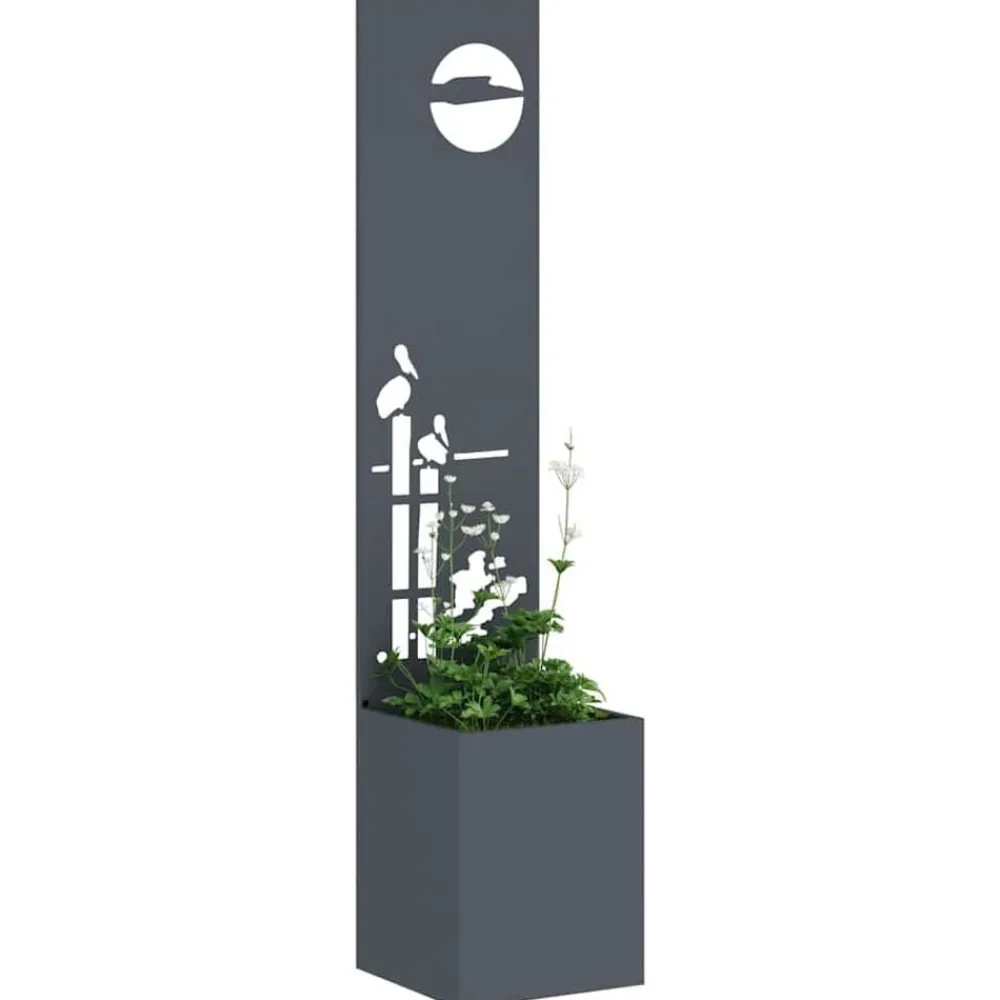 vidaXL Pantalla de Privacidad para Jardín Calado 32 x 140 cm Antracita Sale