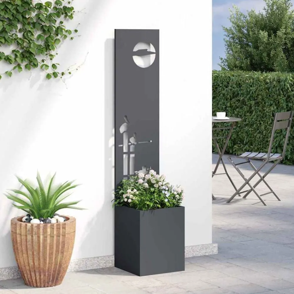vidaXL Pantalla de Privacidad para Jardín Calado 32 x 140 cm Antracita Sale