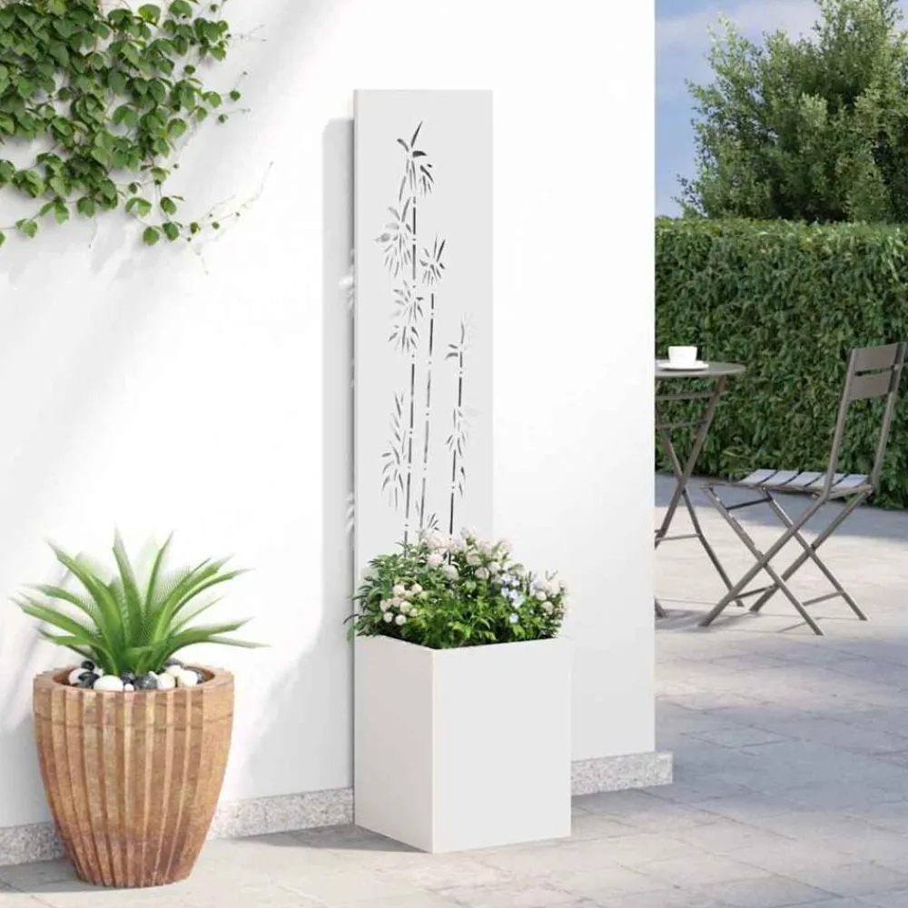vidaXL Pantalla de Privacidad para Jardín Floral 32 x 140 cm White Best