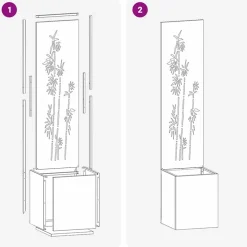 vidaXL Pantalla de Privacidad para Jardín Floral 32 x 140 cm White Best