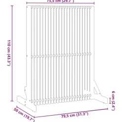 vidaXL Pantalla de Privacidad Marrón 79,5 x 50 x 110 cm Outlet
