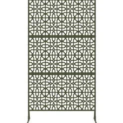 vidaXL Pantalla de Privacidad Oliva 100 x 50 x 180 cm Acero Verde oliva Online