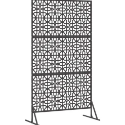 vidaXL Vallas De Jardín-Pantalla de Privacidad 100 x 50 x 180 cm Acero