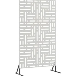 vidaXL Vallas De Jardín-Pantalla de Privacidad Gris 100 x 50 x 180 cm Acero