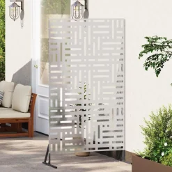 vidaXL Vallas De Jardín-Pantalla de Privacidad Gris 100 x 50 x 180 cm Acero