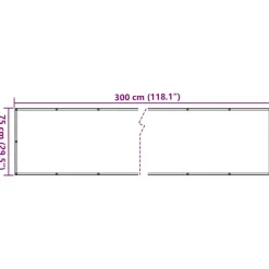 vidaXL Vallas De Jardín-Pantalla de privacidad de balcón PVC 300x75 cm