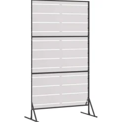 vidaXL Vallas De Jardín-Pantalla de Privacidad Gris 100 x 50 x 180 cm Acero