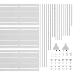 vidaXL Vallas De Jardín-Pantalla de Privacidad Gris 100 x 50 x 180 cm Acero