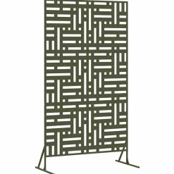 vidaXL Vallas De Jardín-Pantalla de Privacidad Oliva 100 x 50 x 180 cm Acero