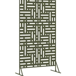 vidaXL Vallas De Jardín-Pantalla de Privacidad Oliva 100 x 50 x 180 cm Acero