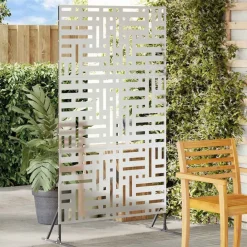 vidaXL Pantalla de Privacidad Gris 100 x 50 x 180 cm Acero Acero galvanizado Online