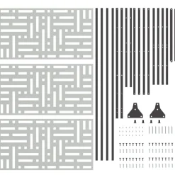 vidaXL Pantalla de Privacidad Gris 100 x 50 x 180 cm Acero Acero galvanizado Online