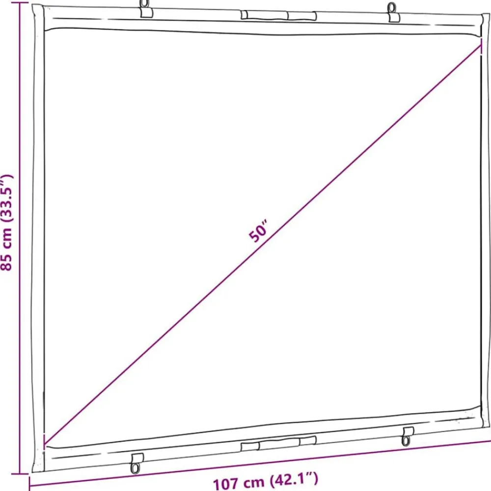 vidaXL Pantalla de proyección colgante de pared 50 pulgadas 4:3 Best