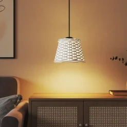 vidaXL Accesorios De Iluminación-Pantalla para lámpara de techo mimbre Ø15x12 cm