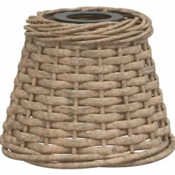 vidaXL Pantalla para lámpara de techo mimbre marrón Ø15x12 cm Marrón Clearance