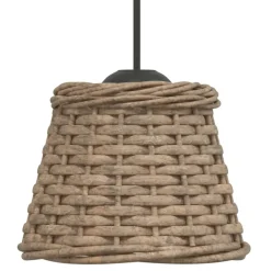 vidaXL Pantalla para lámpara de techo mimbre marrón Ø15x12 cm Marr&oacute;n Clearance