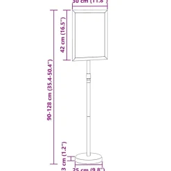 vidaXL Pantallas de Feria 25 x 25 x 125 cm Aluminio Negro New