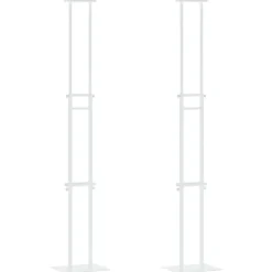 vidaXL Pantallas de Feria 2 pcs 30 x 23,5 x 210 cm Acero White Outlet