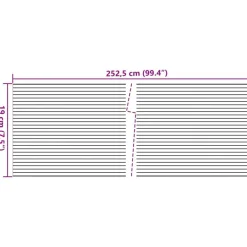 vidaXL Pantallas privacidad jardín 10 uds PVC 252,5x19 cm Gris claro