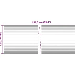 vidaXL Vallas De Jardín-Pantallas privacidad jardín 10 uds PVC 252,5x19 cm