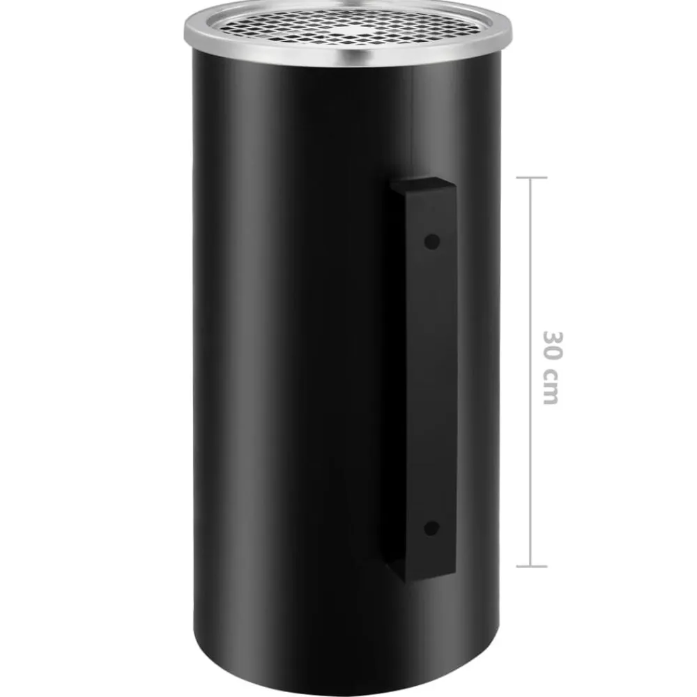 vidaXL Accesorios Para Fumadores-Papelera con cenicero de pared acero 26 L