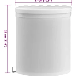 vidaXL Papelera de cocina empotrada plástico 8 L Blanco