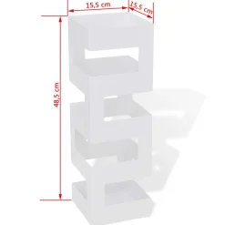 vidaXL Productos Del Hogar-Paragüero cuadrado soporte de bastones acero 48,5 cm