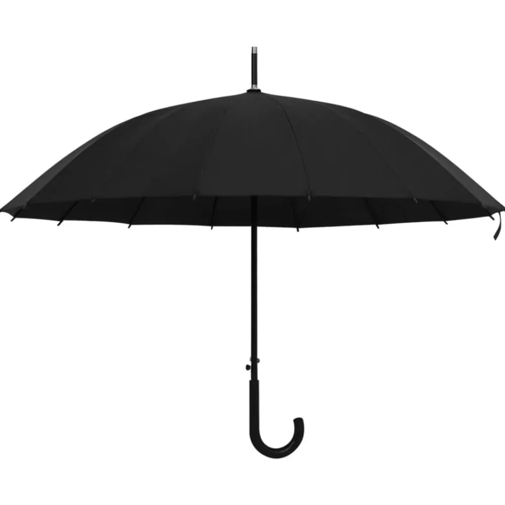 vidaXL Paraguas automático negro 105 cm Best
