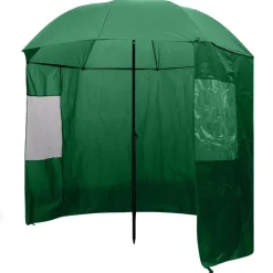 vidaXL Jardín-Paraguas de pesca verde 240x210 cm