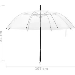 vidaXL Paraguas-Paraguas transparente 107 cm