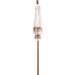 vidaXL Parasol Balinés 185 x 185 x 260 cm Algodón Crema Online
