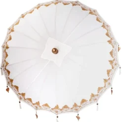 vidaXL Parasol Balinés 185 x 185 x 260 cm Algodón Crema Online