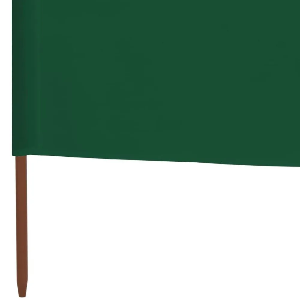 vidaXL Paravientos de playa de 3 paneles de tela 400x120 cm Verde Hot
