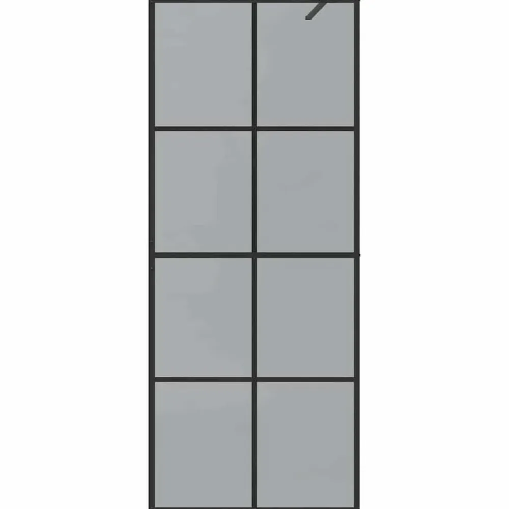 vidaXL Pared de Ducha Walk-in 80 x 195 cm vidrio templado Negro Hot