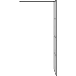 vidaXL Pared de Ducha Walk-in 80 x 195 cm vidrio templado Negro Hot