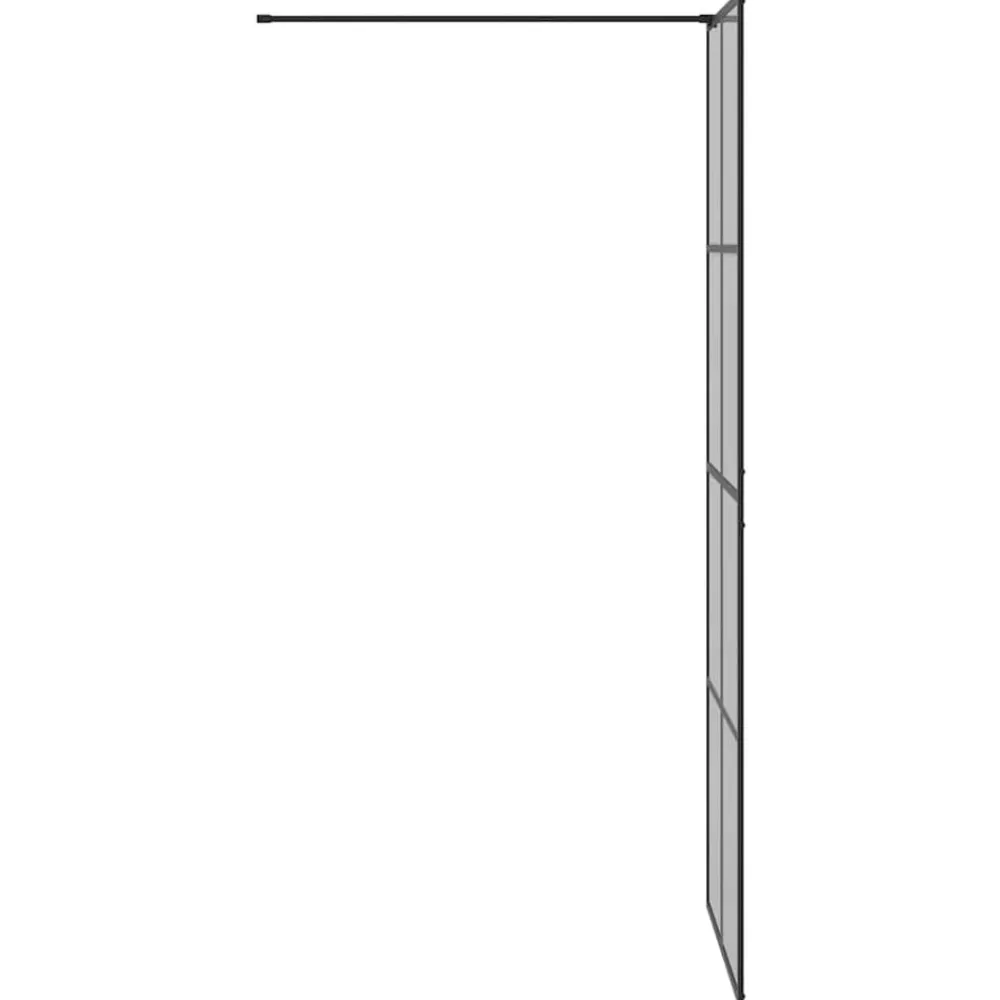 vidaXL Pared de Ducha Walk-in 80 x 195 cm vidrio templado Negro Hot
