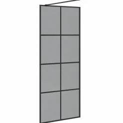 vidaXL Pared de Ducha Walk-in 80 x 195 cm vidrio templado Negro Hot