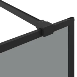 vidaXL Pared de Ducha Walk-in 80 x 195 cm vidrio templado Negro Hot