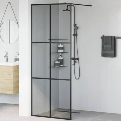 vidaXL Fontanería-Pared de Ducha Walk-in 80 x 195 cm vidrio templado