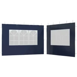 vidaXL Jardín-Paredes de carpa para fiestas con ventana 2 uds PE