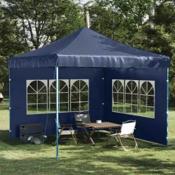 vidaXL Jardín-Paredes de carpa para fiestas con ventana 2 uds PE