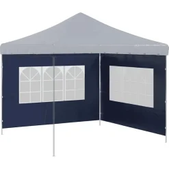 vidaXL Jardín-Paredes de carpa para fiestas con ventana 2 uds PE