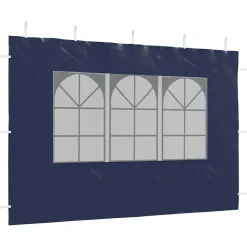 vidaXL Jardín-Paredes de carpa para fiestas con ventana 2 uds PE